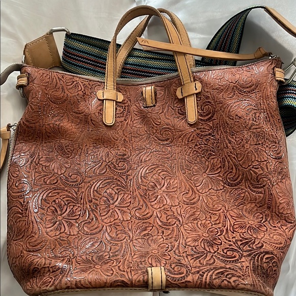 Consuela Sally Sling Brown Embossed Women's Bag - Picture 2 of 5